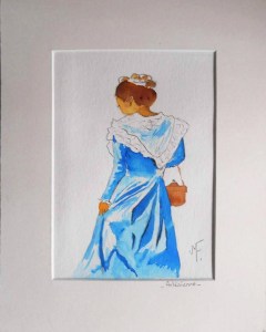 Jean-Marie Ferrer artiste peintre à Fréjus St Raphaël en Provence, aquarelle l'arlésienne