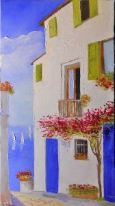 Jean Marie Ferrer artiste peintre de Provence, vente en ligne de tableaux à l'huile au couteau sur toile au couleurs de la Provence. Tableaux petits format. Cap vers le sud.