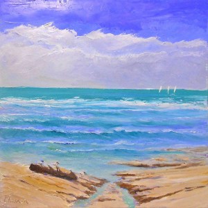 Jean Marie Ferrer artiste peintre de Provence, vente en ligne de tableaux à l'huile au couteau sur toile au couleurs de la Provence. Tableaux petits format. Entre ciel, terre et mer