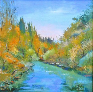 Jean Marie Ferrer artiste peintre de Provence, vente en ligne de tableaux à l'huile au couteau sur toile au couleurs de la Provence. Tableaux vendus en collection privée.Le Marais d'Orx.