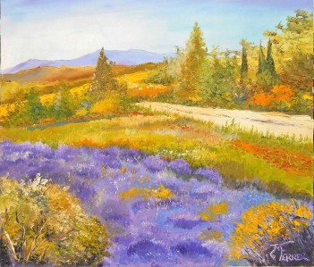 Jean Marie Ferrer artiste peintre de Provence, vente en ligne de tableaux à l'huile au couteau sur toile au couleurs de la Provence. Tableaux vendus en collection privée.Pays de Provence.
