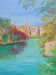 Jean Marie Ferrer artiste peintre de Provence, vente en ligne de tableaux à l'huile au couteau sur toile au couleurs de la Provence. Reflets
