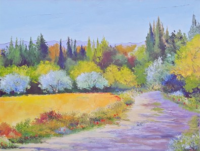 Jean Marie Ferrer artiste peintre de Provence, vente en ligne de tableaux à l'huile au couteau sur toile au couleurs de la Provence. Ombres azurées