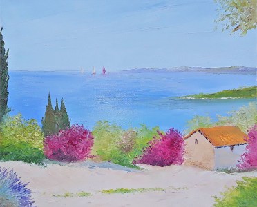 Jean Marie Ferrer artiste peintre de Provence, vente en ligne de tableaux à l'huile au couteau sur toile au couleurs de la Provence. Azur
